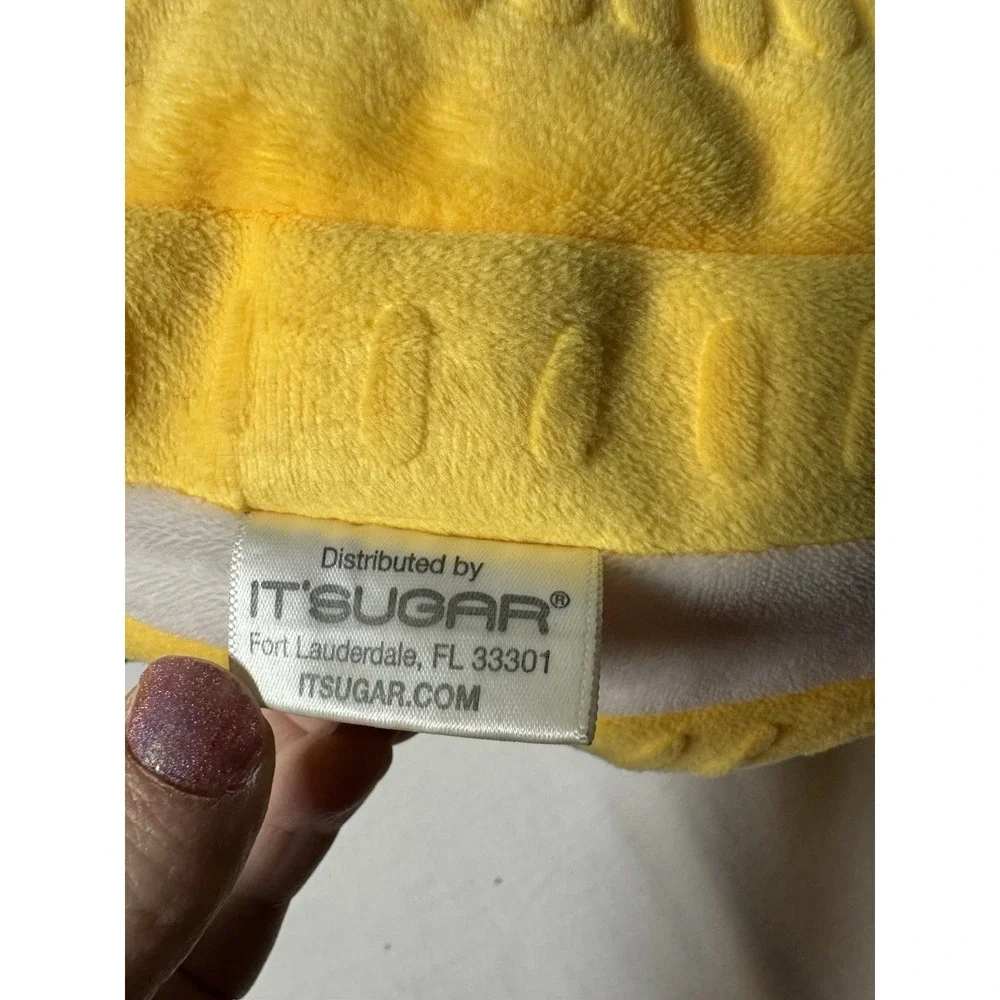 It'Sugar Golden Oreo Cookie Embossed Pillow Round Yellow Unique RARE Collectible